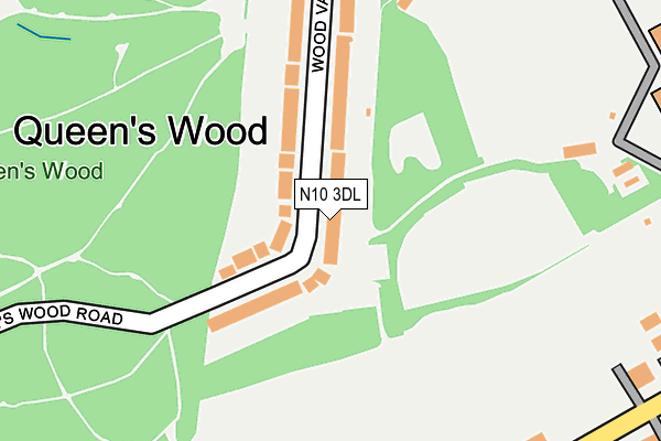 N10 3DL map - OS OpenMap – Local (Ordnance Survey)