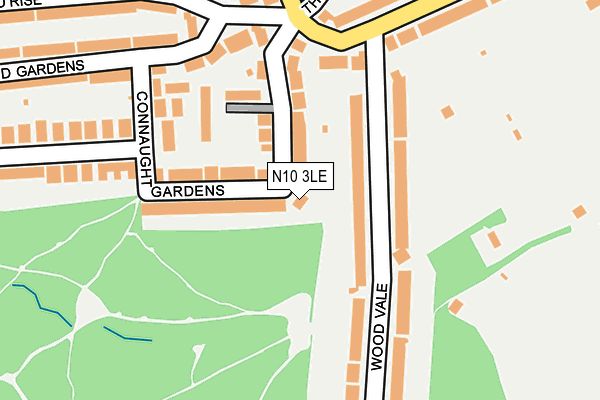 N10 3LE map - OS OpenMap – Local (Ordnance Survey)