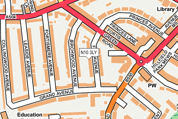 N10 3LY map - OS OpenMap – Local (Ordnance Survey)