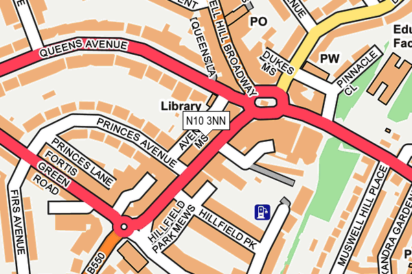 N10 3NN map - OS OpenMap – Local (Ordnance Survey)