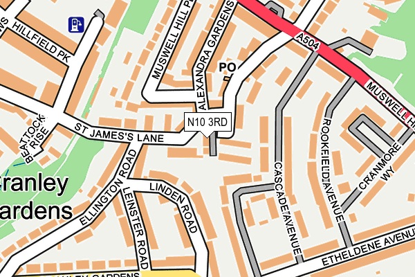 N10 3RD map - OS OpenMap – Local (Ordnance Survey)