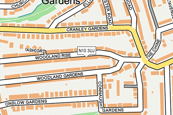 N10 3UJ map - OS OpenMap – Local (Ordnance Survey)