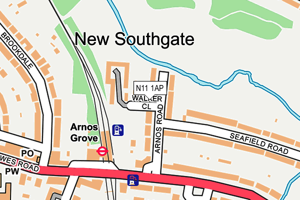 N11 1AP map - OS OpenMap – Local (Ordnance Survey)