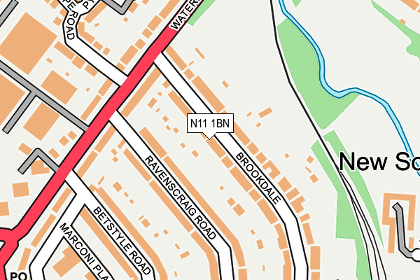 N11 1BN map - OS OpenMap – Local (Ordnance Survey)