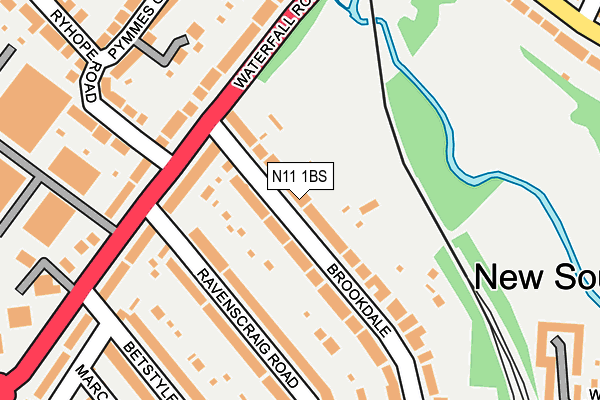 N11 1BS map - OS OpenMap – Local (Ordnance Survey)