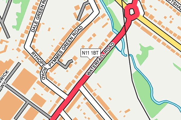 N11 1BT map - OS OpenMap – Local (Ordnance Survey)