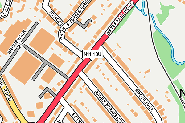 N11 1BU map - OS OpenMap – Local (Ordnance Survey)