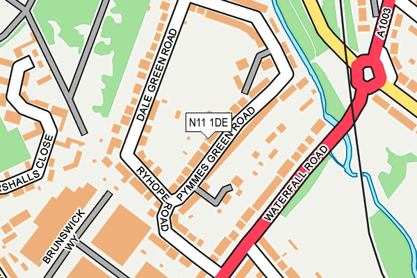 N11 1DE map - OS OpenMap – Local (Ordnance Survey)