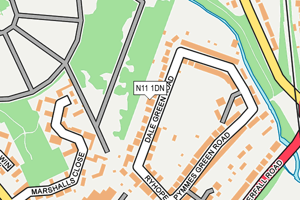 N11 1DN map - OS OpenMap – Local (Ordnance Survey)