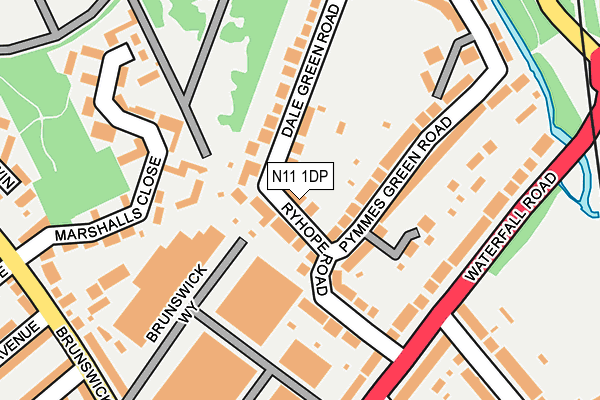 N11 1DP map - OS OpenMap – Local (Ordnance Survey)