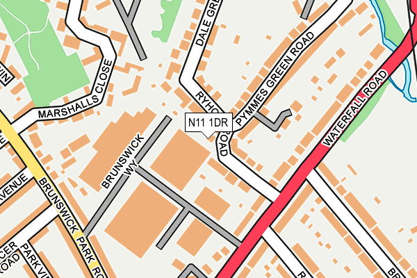N11 1DR map - OS OpenMap – Local (Ordnance Survey)