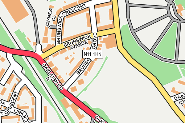 N11 1HN map - OS OpenMap – Local (Ordnance Survey)