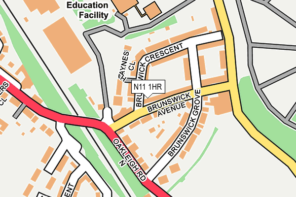 N11 1HR map - OS OpenMap – Local (Ordnance Survey)