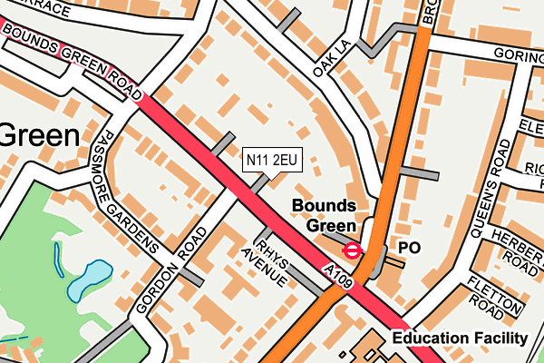 N11 2EU map - OS OpenMap – Local (Ordnance Survey)