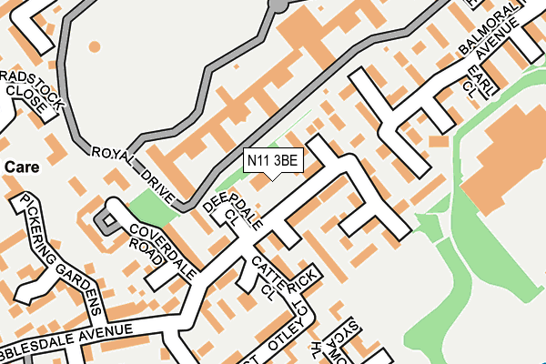 N11 3BE map - OS OpenMap – Local (Ordnance Survey)