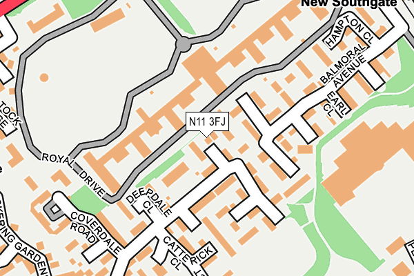 N11 3FJ map - OS OpenMap – Local (Ordnance Survey)