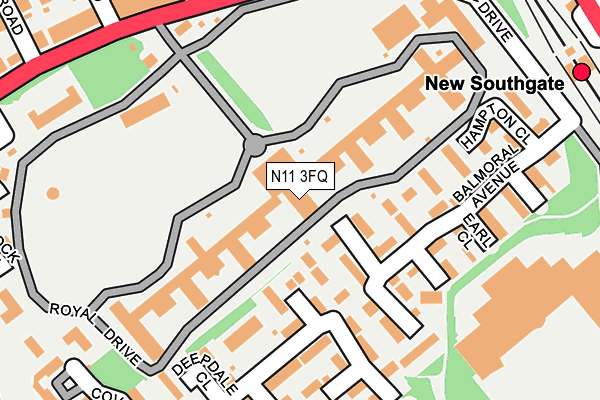 N11 3FQ map - OS OpenMap – Local (Ordnance Survey)
