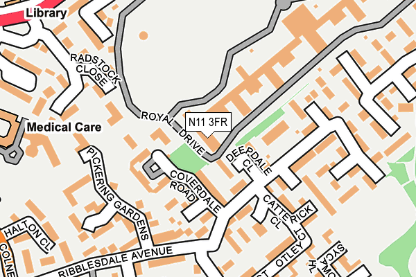N11 3FR map - OS OpenMap – Local (Ordnance Survey)