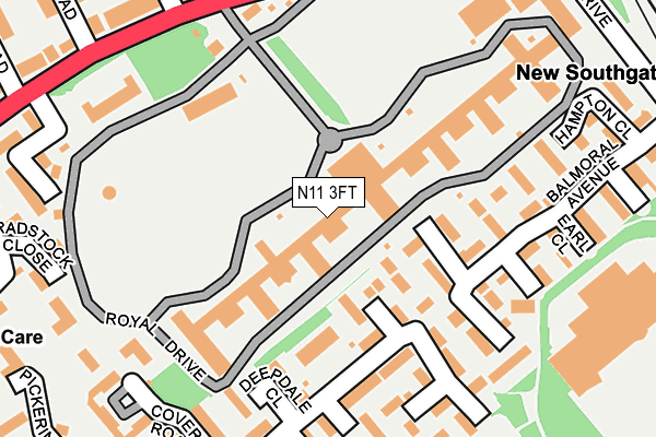 N11 3FT map - OS OpenMap – Local (Ordnance Survey)