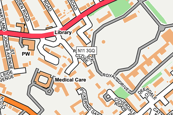 N11 3GQ map - OS OpenMap – Local (Ordnance Survey)