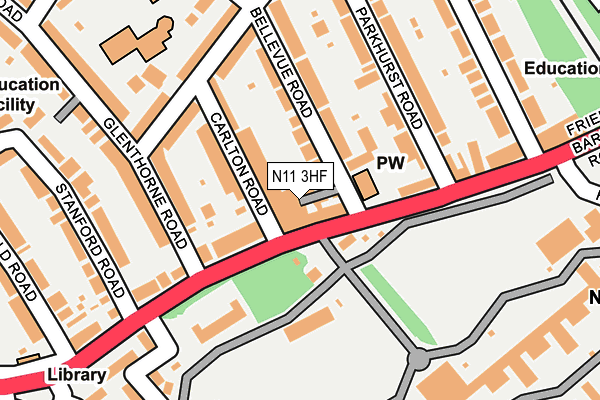 N11 3HF map - OS OpenMap – Local (Ordnance Survey)