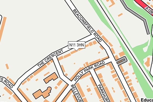 N11 3HN map - OS OpenMap – Local (Ordnance Survey)