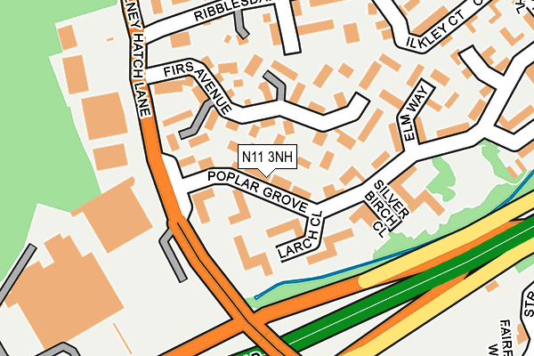 N11 3NH map - OS OpenMap – Local (Ordnance Survey)