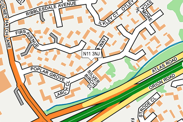 N11 3NJ map - OS OpenMap – Local (Ordnance Survey)