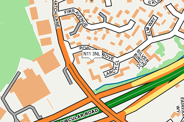 N11 3NL map - OS OpenMap – Local (Ordnance Survey)