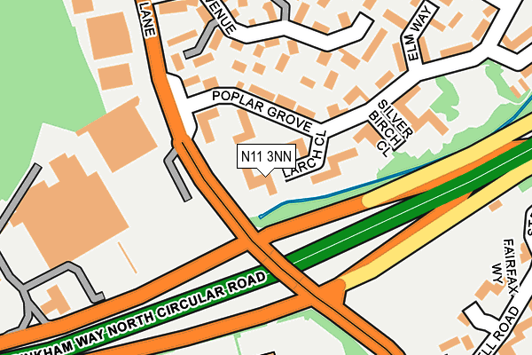 N11 3NN map - OS OpenMap – Local (Ordnance Survey)