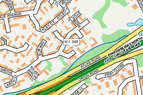 N11 3NR map - OS OpenMap – Local (Ordnance Survey)