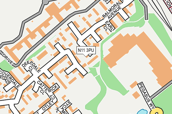 N11 3PU map - OS OpenMap – Local (Ordnance Survey)