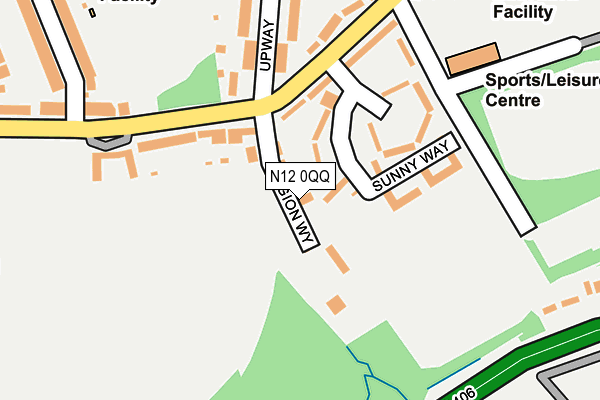 N12 0QQ map - OS OpenMap – Local (Ordnance Survey)