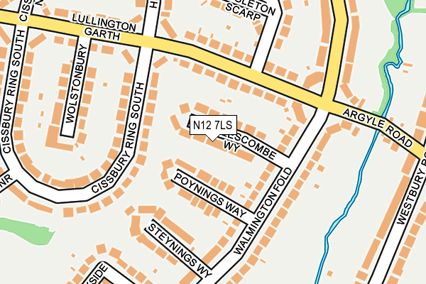 N12 7LS map - OS OpenMap – Local (Ordnance Survey)