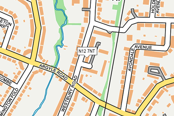 N12 7NT map - OS OpenMap – Local (Ordnance Survey)