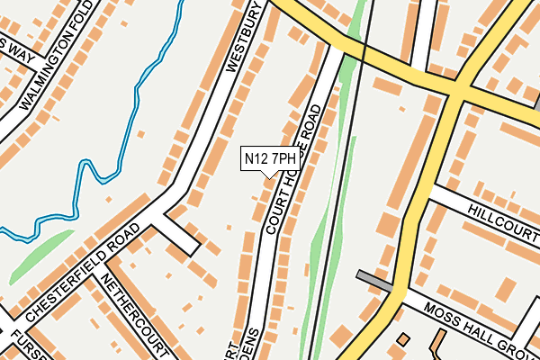 N12 7PH map - OS OpenMap – Local (Ordnance Survey)