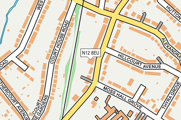 N12 8EU map - OS OpenMap – Local (Ordnance Survey)