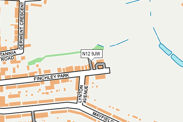 N12 9JW map - OS OpenMap – Local (Ordnance Survey)