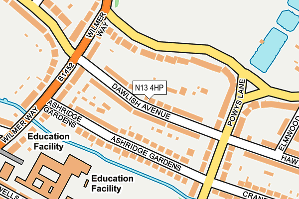 N13 4HP map - OS OpenMap – Local (Ordnance Survey)