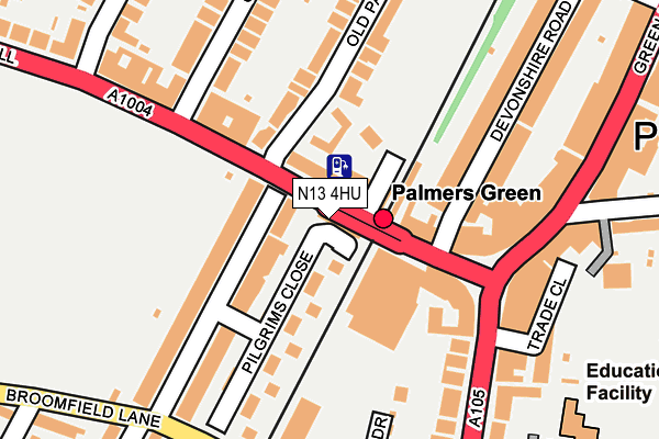 N13 4HU map - OS OpenMap – Local (Ordnance Survey)