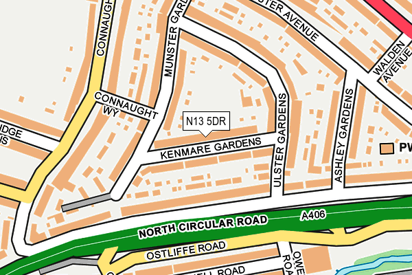 N13 5DR map - OS OpenMap – Local (Ordnance Survey)