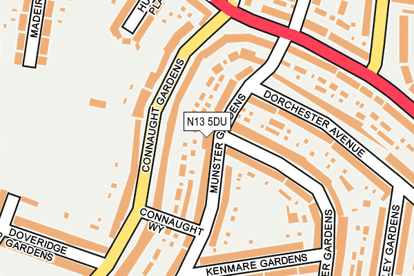 N13 5DU map - OS OpenMap – Local (Ordnance Survey)