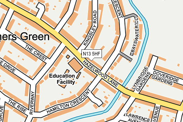 N13 5HF map - OS OpenMap – Local (Ordnance Survey)