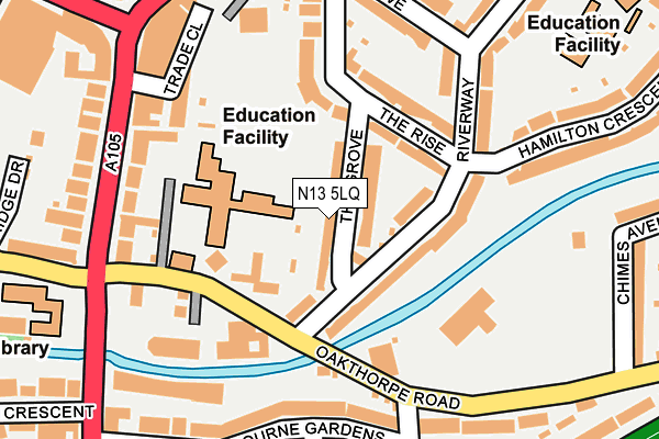 N13 5LQ map - OS OpenMap – Local (Ordnance Survey)