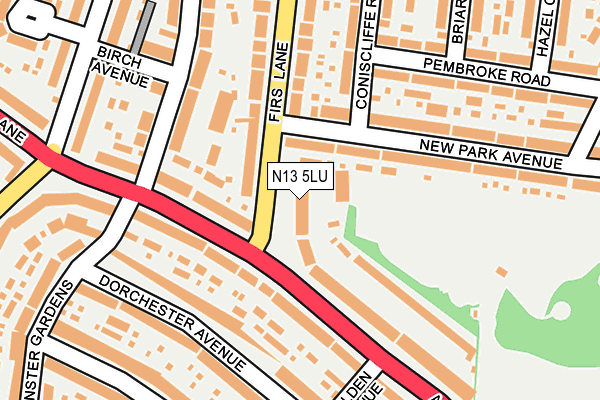 N13 5LU map - OS OpenMap – Local (Ordnance Survey)
