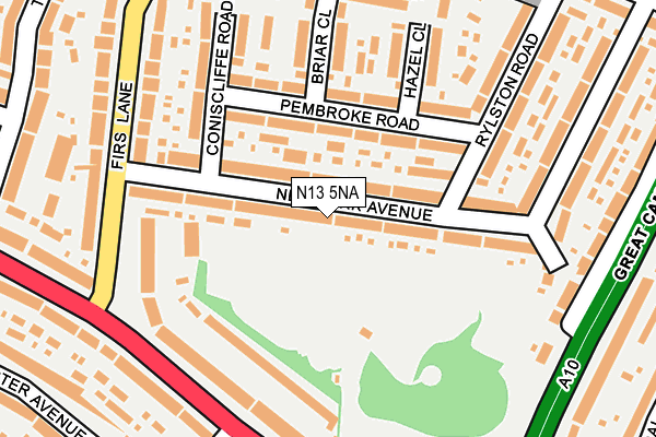 N13 5NA map - OS OpenMap – Local (Ordnance Survey)