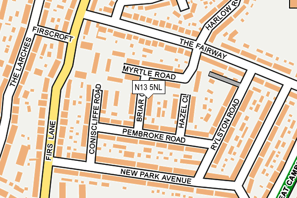 N13 5NL map - OS OpenMap – Local (Ordnance Survey)