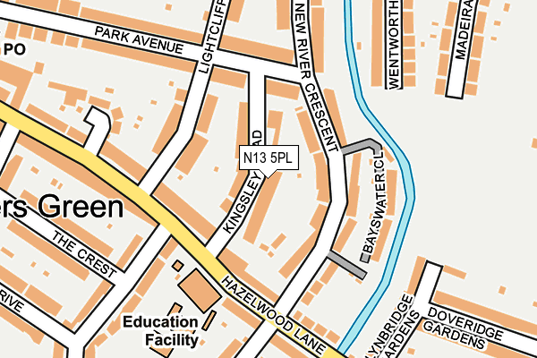 N13 5PL map - OS OpenMap – Local (Ordnance Survey)