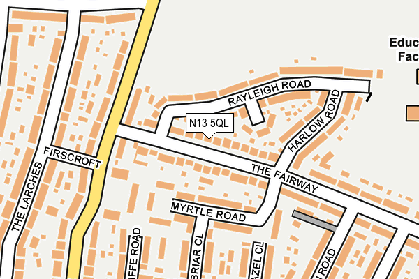 N13 5QL map - OS OpenMap – Local (Ordnance Survey)