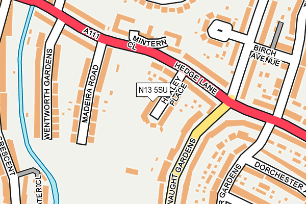 N13 5SU map - OS OpenMap – Local (Ordnance Survey)